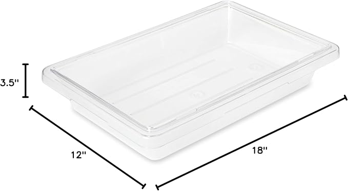 Rubbermaid Commercial Products Polycarbonate Food Storage Box/Tote, 2 Gallon, Clear, for Restaurant/Kitchen/Cafeteria - Image 6