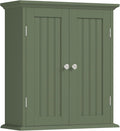 ChooChoo Bathroom Wall Cabinet with 2 Doors, Over The Toilet | 8.8"D x 21.1"W x 24"H, Medicine Cabinet, Adjustable Shelves, Cupboard, Green by ChooChoo