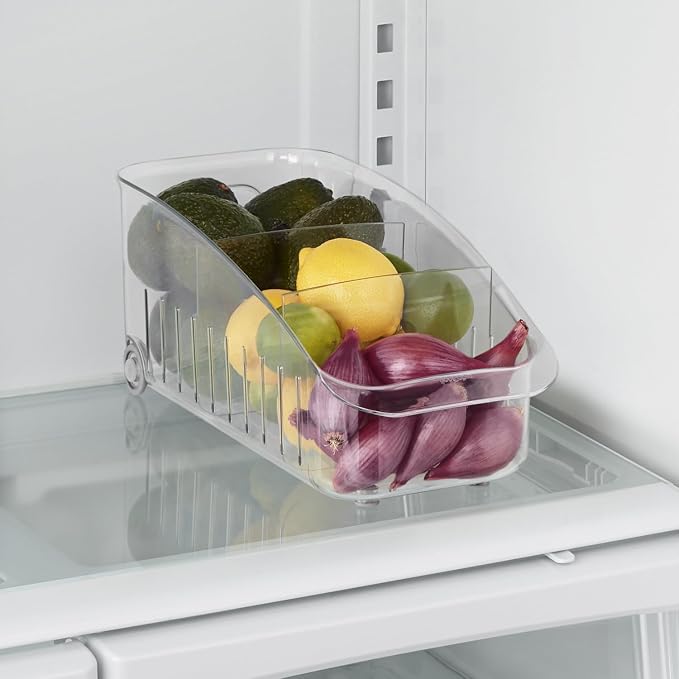 YouCopia RollOut Fridge Drawer 6", BPA-Free Clear Rolling Refrigerator Organizer Bin with Adjustable Dividers and Handles for Produce, Food, Meal and Snack Storage - Image 6