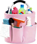 Cleaning Caddy with Handle, for Cleaning Supplies Organizer Bucket | Foldable Storage Tote with 6 Pockets,17L Large Capacity Basket for Household Organizer,Laundry Room,Bathroom & Home by Unknown