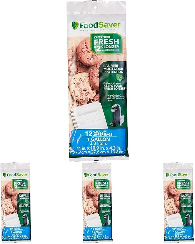 FoodSaver 1-Gallon Vacuum Zipper Bags (Pack of 48) by Unknown