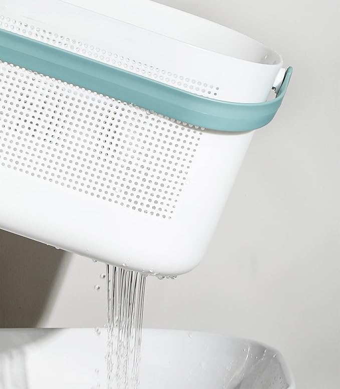 Plastic Portable Shower Caddy Basket, Storage Organizer with Handle, Green | Bottom Drain Holes, Keep Dry, Sturdy and Durable, Easy to Carry for Bathroom, Kitchen, Dorm Room, RV, College - Image 7