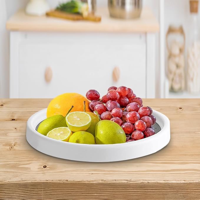 10 Inch Non-Skid Lazy Susan Organizers - Turntable Rack for Cabinet, Pantry Organization and Storage, Kitchen, Fridge, Bathroom Makeup Vanity Countertop, Under Sink Organizing, Spice Rack by Kozloskyi