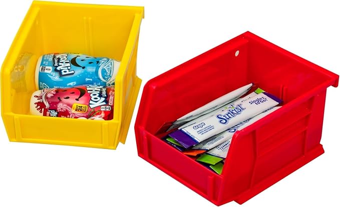 Akro-Mils 30210 AkroBins Plastic Storage Bins, Space-Saving Stackable Bins for Garage, Pantry, Craft Organization, 5" x 4" x 3", Yellow, 6-Pack - Image 9