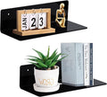 9 Inch Acrylic Floating Shelf No Drill Adhesive Wall Shelf Set of 2 for Funko Pop Storage, Floating Shelves Damage-Free Expand Wall Space for Living Room, Bathroom, Gaming Room, Office - Black by LUIUM
