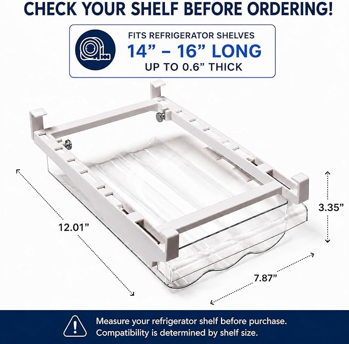 BINO | Pull-out Egg Holder Organizer | THE HANGER COLLECTION | Fridge Egg Drawer Organizer | Clear Egg Holder Tray for Refrigerator and Pantry | 18 Eggs Shelf Holder Storage Drawer - Image 2