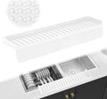 Silicone Sink Edge Protectors 4" x 24", Upgrade Kitchen Sink Splash Guards With Suction Cup, Splash Guard For Bathtub Sink, Countertop Protectors For Quartz Kitchen Sink（Transparent White） by CZA