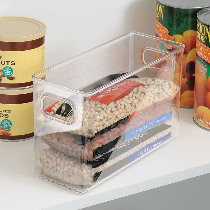 iDesign Slim Clear Plastic Storage Bin, Tall Narrow, 4-Pack | Organizer for Kitchen, Fridge, Pantry - Image 4
