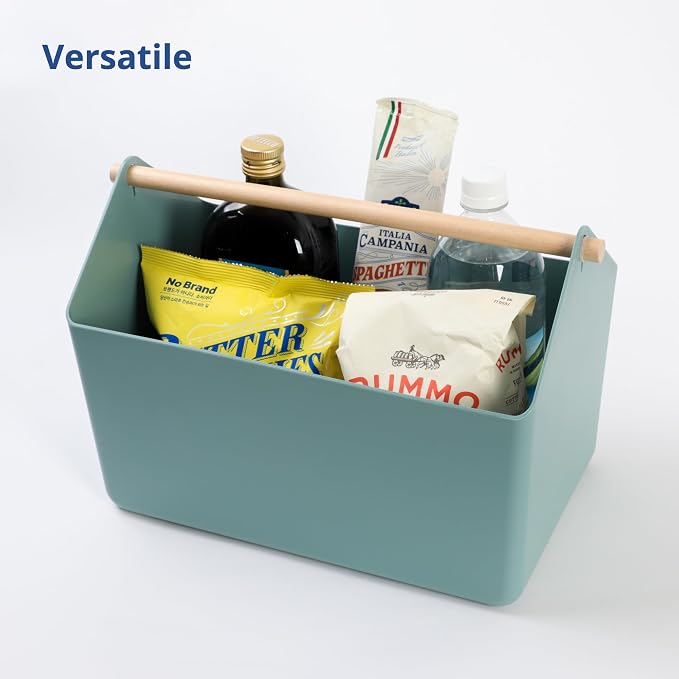 BLUE GINKGO Storage Basket, Large 10.5L, Green, Made in Korea | Portable. Spacious Storage Bin. Everyday Organization. - Image 3