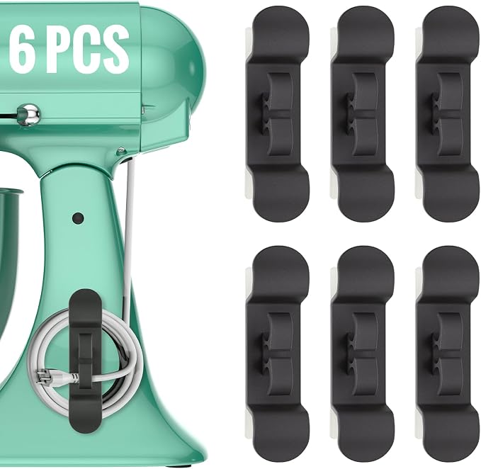 Daisyhome 6PCS Cord Organizer for Appliances, Upgraded Appliance Cord Wrap | Cord Holder Stick on Pressure Cooker, Coffee Maker, Air Fryer and Blender by Daisyhome