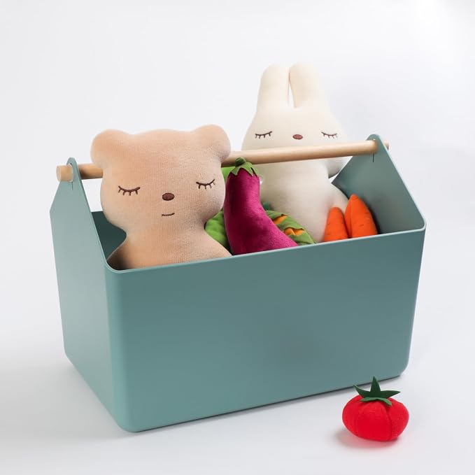 BLUE GINKGO Storage Basket, Large 10.5L, Green, Made in Korea | Portable. Spacious Storage Bin. Everyday Organization. - Image 6