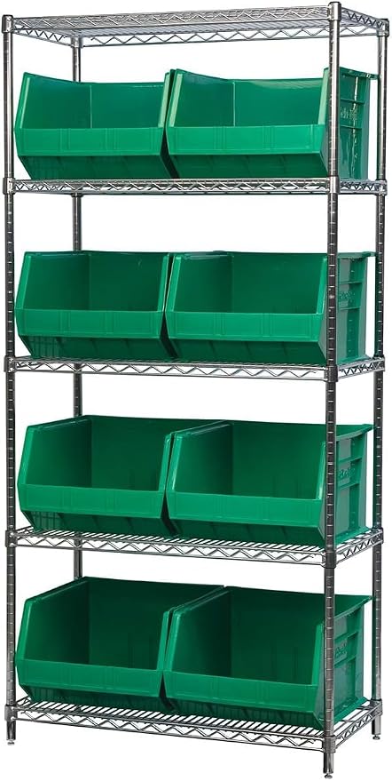 Akro-Mils 30270 AkroBins Plastic Storage Bins, 18"x16"x11", Green, 3-Pack | Space-Saving Stackable Bins for Garage, Pantry, Craft Organization - Image 9