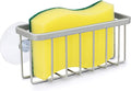 HLOOL Sponge Holder for Kitchen Sink, Kitchen Sink Caddy -Mat Silver | Dish Soap Holder,Kitchen Sink Organizer for Sponge, Brushes, Stoppers and Scrapers Storage Accessories by HLOOL