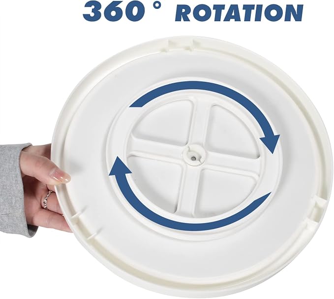 Lazy Susan Organizer, 2 Tier Non Skid Spice Rack Turntable,360 Degree Rotating Seasoning Organizer, 10-Inch Spinning Organizer for Pantry Cabinet, Kitchen, Countertop, Vanity Display Stand | 2-Tier, 10 Inch, Durable & Easy Clean,for Pantry Cabinet, Kit... - Image 4