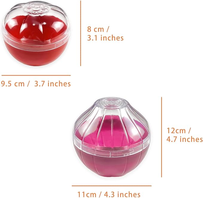 Fruit and Vegetable Shaped Savers Storage Containers for Fridge Vegetable | Magicaleast Onion Tomato Lemon Green Pepper and Garlic Containers - Image 3