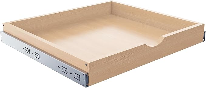Pull Out Drawers for Cabinet Wood 27" W x 22" D Slide Out Organizer | Pull Out Cabinet Organizer, Solid Wood with Soft Close Side Rails, 57 LB Capacity, Waterproof Coating Suit Kitchen Bathroom by Mobirex