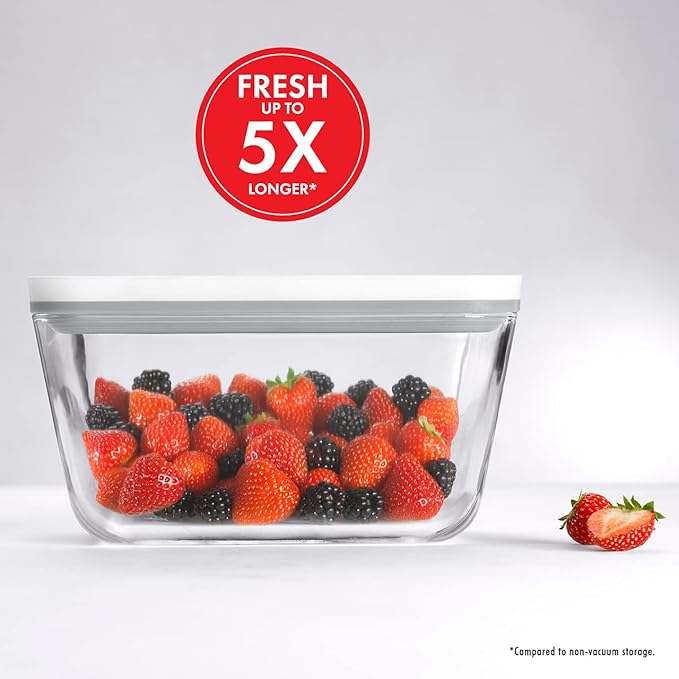 Zwilling Fresh & Save 3-Pc Glass Food Storage Container Set | Airtight Glass Containers Keep Food Fresh Up to 5X Longer with the Fresh & Save Vacuum Pump (Pump Not Included). - Image 8