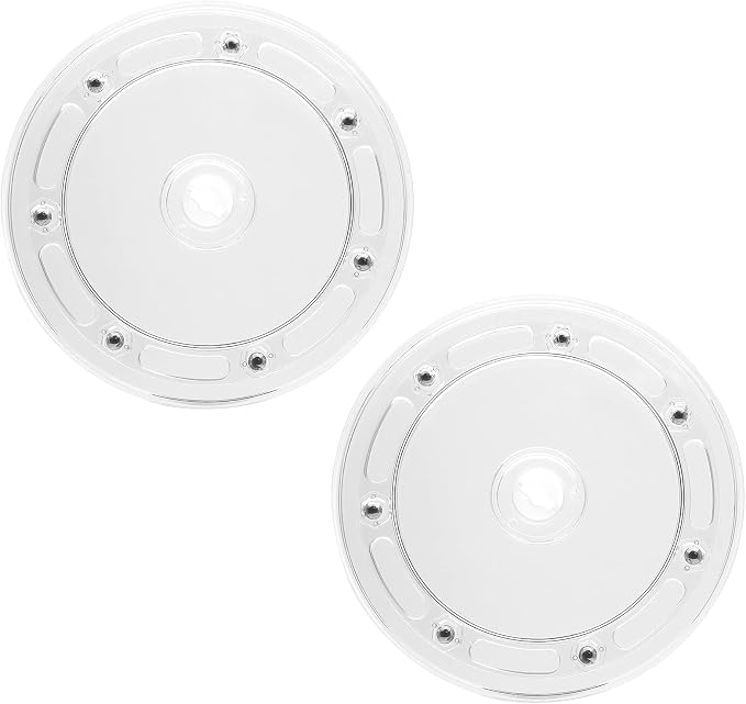 6 Inch Acrylic Turntable Organizer, 2Pcs Clear 360 Degree Rotation | Clear, 360 Degree Rotation, Round Turntable, Kitchen Pantry Table Countertop Cabinet by Zorveiio