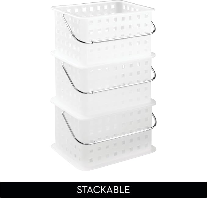 iDesign Small Shower Caddy, Clear Frost | With Handle, Portable, For Dorm or Bathroom - Image 5