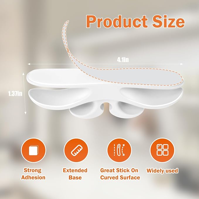 4 Pack Cord Organizer for Kitchen Appliances, Stick On Appliance Wire Organizer Wire Wrapper for Kitchen Appliances Stand Mixers (White) - Image 5