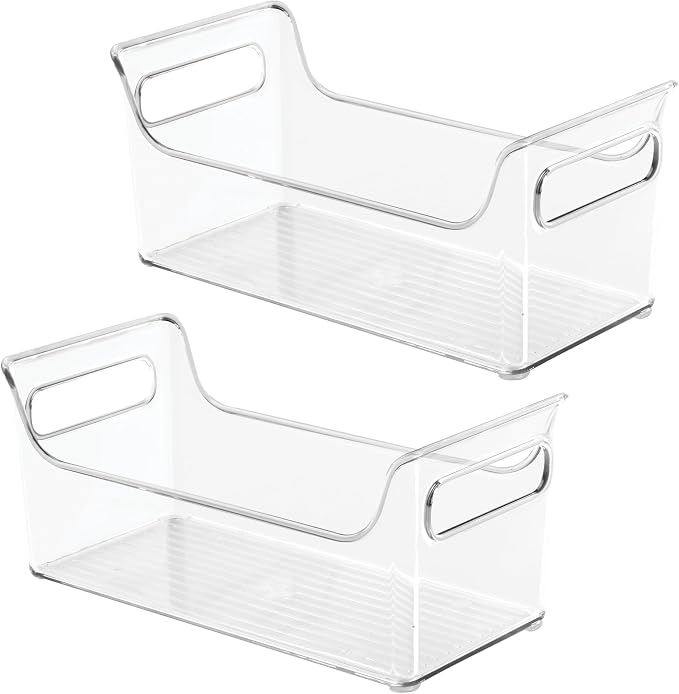 iDesign Plastic Condiment Organizer with Handles, Set of 2, Clear | For Fridge, Made in USA - Image 9