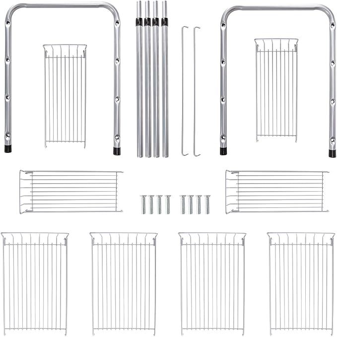 FlagShip 2 Tier Under Sink Organizers and Storage Rack Expandable Cabinet Shelf for Kitchen Bathroom Silver (17-25 inches) - Image 9