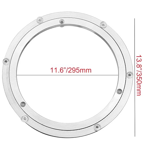 Aluminium Alloy Turntable Bearing, Heavy Duty Swivel Turntable Lazy Susan Rotating Bearing Turntable Round Dining Table Smooth Swivel Plate Hardware (350mm - 14inch) - Image 3
