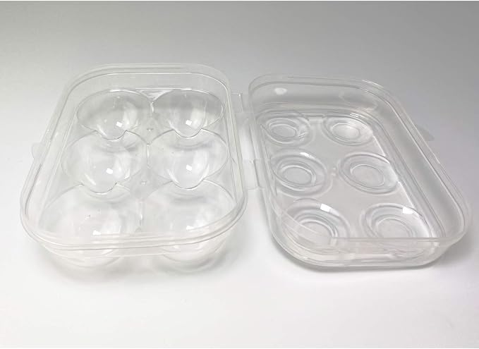 JAMOR 6 Grid Egg Storage Box Refrigerator Crisper Egg Protection Box Portable Egg Carriage Container For Camping Picnic Essential (White) - Image 8
