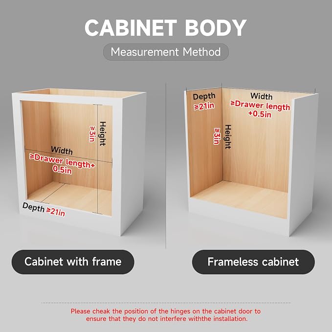 Pull Out Kitchen Drawer Cabinet organizer, 17"W x 21"D Cabinet Drawer,Soft Close Slide Out Wood Shelves Storage for Kitchen Heavy-Duty, Bottom Assembly (1 Tier) - Image 6