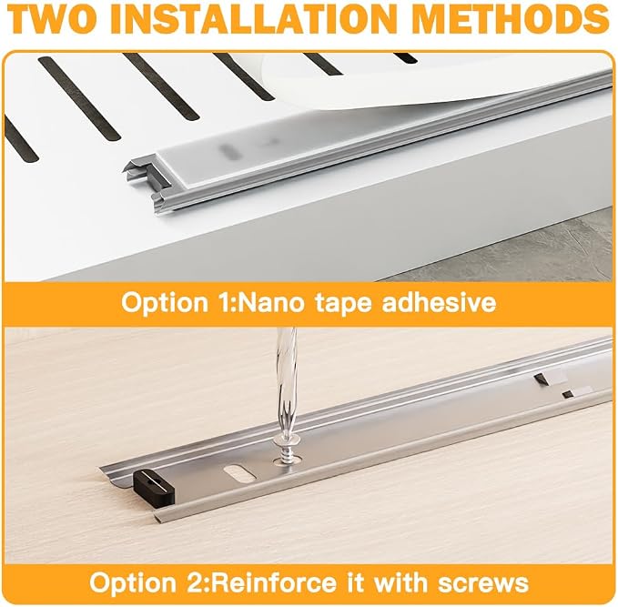 2 Pack Pull Out Cabinet Organizer Expandable(12"-20") Slide Out Drawer | 21" Deep Heavy Duty Slide out Drawers Fixed with 3 Slide Rails, Roll out Shelves For Kitchen, Bathroom, Pantry Storage, White - Image 8