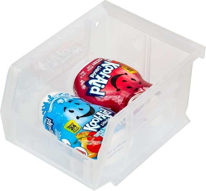 Akro-Mils 30210 AkroBins Plastic Storage Bins, Space-Saving Stackable Bins for Garage, Pantry, Craft Organization, 5" x 4" x 3", Clear, 6-Pack - Image 8