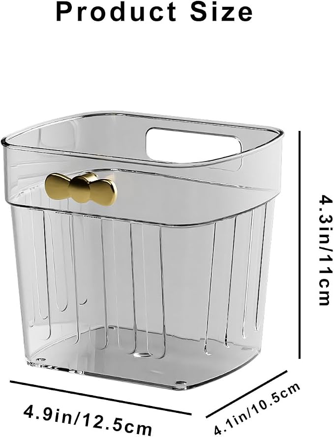 6 Pack Adhesive Cabinet Door Organizer, Compact Kitchen Under Sink Caddy, Clear Pantry Storage Basket, Under Cabinet Organizer Seasoning Spice Rack, Plastic Bathroom Wall Mounted Bins - Image 6