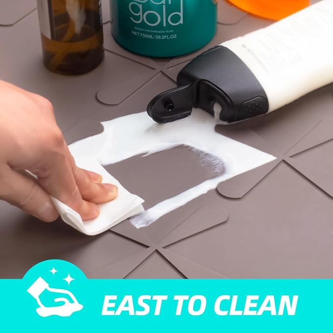 Waterproof Under Sink Mat 34"x22", Kitchen Cabinet Protector Liner | Heavy Duty Deep Drip Tray, Extra Thick Non Slip Liner for Kitchen & Bathroom, Pets, Organizer, Storage, Boots, Home Essential - Image 6