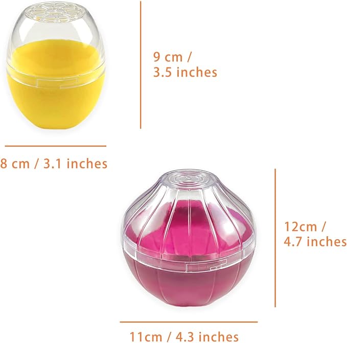 Fruit and Vegetable Shaped Savers Storage Containers for Fridge Vegetable | Magicaleast Onion Tomato Lemon Green Pepper and Garlic Containers - Image 3