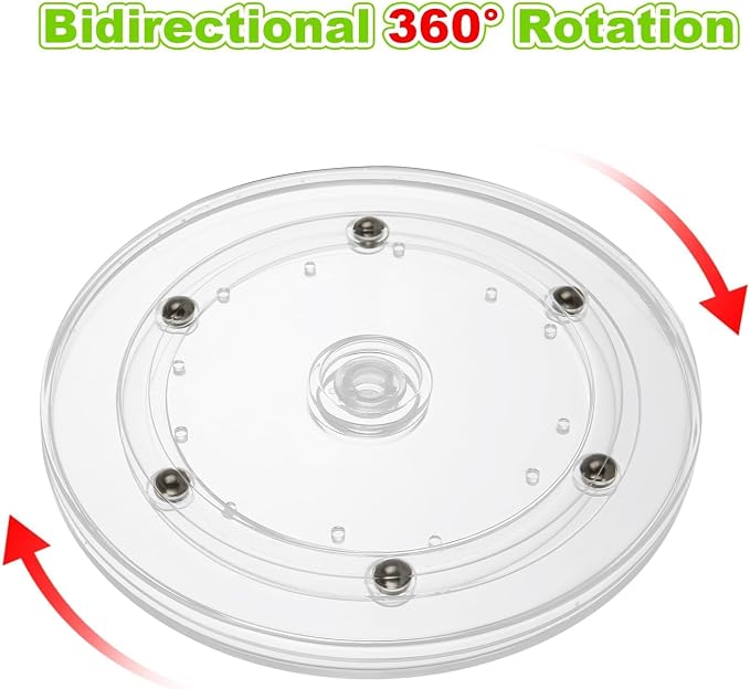 6PCS Small Lazy Susan 6 Inch, Transparent Acrylic Turntable for Cabinet Organization, 360 Degree Rotating Spice Rack for Kitchen, Fridge, Pantry & Bathroom Vanity - Image 4