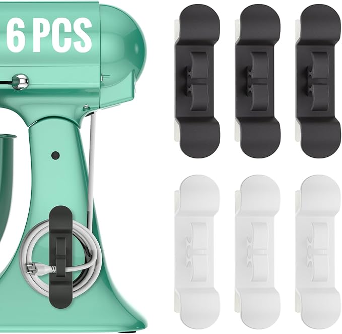 Daisyhome 6PCS Cord Organizer for Appliances, Upgraded Appliance Cord Wrap | Cord Holder Stick on Pressure Cooker, Coffee Maker, Air Fryer and Blender by Daisyhome