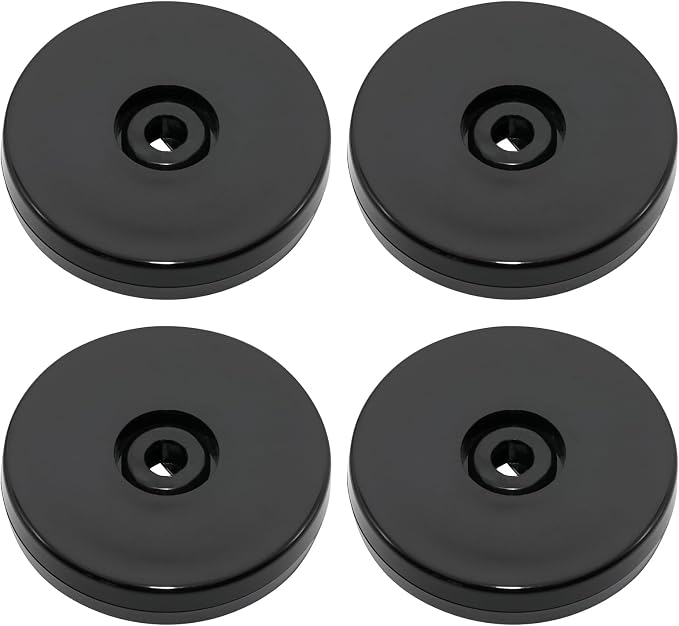 4Pcs Black Acrylic Lazy Susan 2.5 Inch Turntable Organizer Bearings | Mini Lazy Susan, Small Lazy Susan Turntable, 360° Rotating Swivel Plate for Spice Rack, Cosmetic, Cake, Pantry, DIY Display by Adyoney