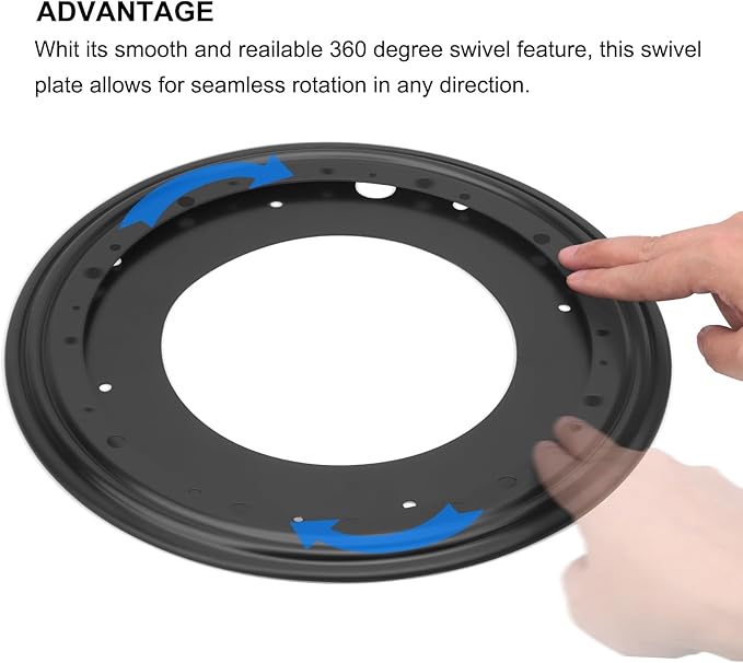 12Inch Lazy Susan Hardware 5/16" Thick Round Lazy Susan Turntable Bearing Plate, Rotating Swivel Base Plate with 1000lbs Load Capacity, Lazy Susan Turntable Base for Serving Tray, Kitchen - Image 4