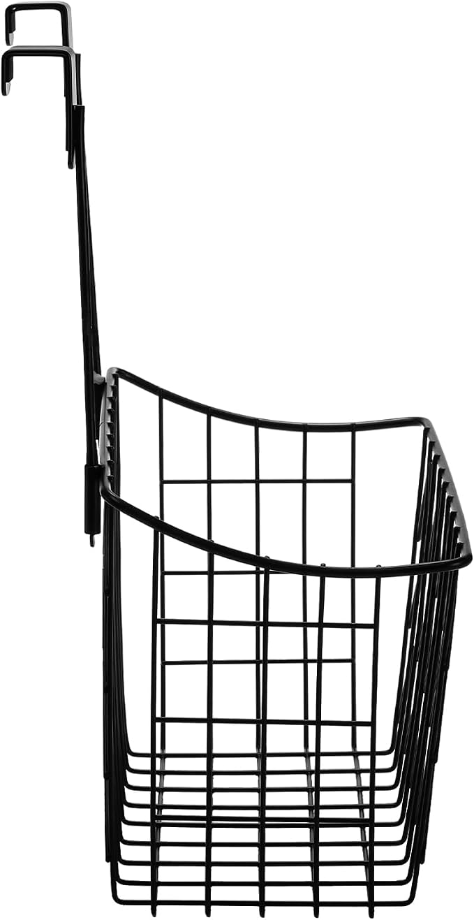AVLA 2 Pack Over The Cabinet Door Organizer, Grid Storage Baskets with Hooks, Metal Wall Hanging Basket Holder Rack, Wire Kitchen Sink Organization Bin for Bathroom Shampoo, Body Wash - Image 3