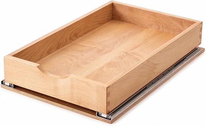 Pull Out Cabinet Drawers - 6x2 Size Options (12-23'W,18-21'D), Pre-Assembled with Soft Close Slides, Solid Beechwood, Easy Installation (14'W x 21'D) by Unknown