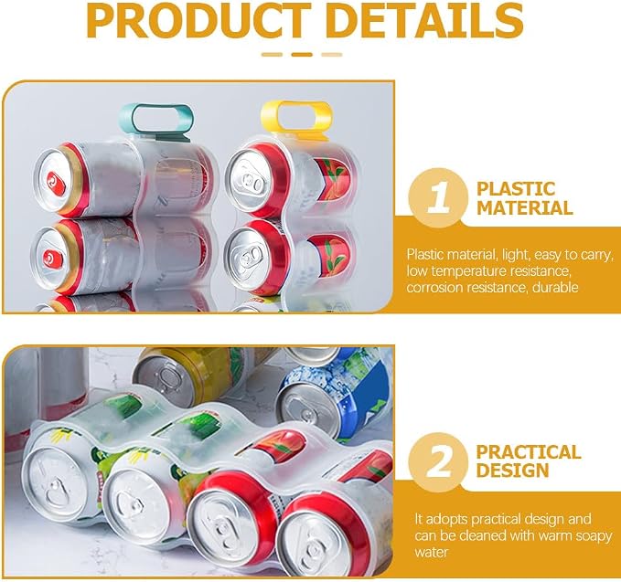 SEWACC 3pcs Can Organizer For Refrigerator Soda Can Holder Fridge Drink Dispenser Beverage Storage For Kitchen Home Use - Image 6