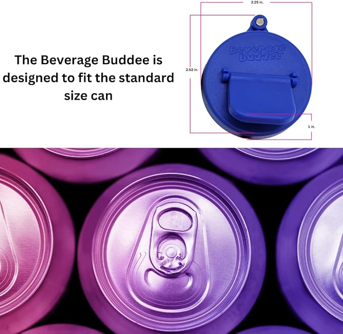 Can Cover - Best Can Cover For Standard Size Soda/Beer/Energy Drink Cans - Made In The USA - BPA-PCB Free - 4 pack (Assorted Color - Magnet) - Image 3