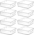 Clear Plastic Storage Bins, Home Bathroom Laundry Room Freezer Refrigerator Pantry Organizers and Storage Containers Fridge Organizer Bins Kitchen Organization Cabinet Medicine Bin for organizing by ShelfShaper