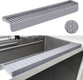 Silicone Sink Edge Protectors - Multifunction Accessories, Splash Guard & Draining Mat for Kitchen, Bathroom Sink, Steel, Granite, Quartz Countertops (Gray, 4 * 30in) by Unknown