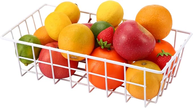 Orgneas Freezer Organizer Bins for Upright Freezer Metal Wire Baskets | Chest Freezer Storage Refrigerator Kitchen Pantry Organization for Fruits Vegetables Soda Cans Toys and Snacks, Set of 6 - Image 3