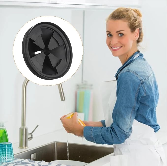 Garbage Disposal Splash Guard, 2 Pack Upgraded EPDM Rubber Drain Insert for InSinkErator Evolution Series 3 3/8" QCB-AM Sink Baffle Drain Cover Removable Quiet Collar EPDM Strainer Insert Parts - Image 7
