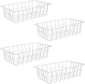 Orgneas Freezer Organizer Bins for Upright Freezer Metal Wire Baskets | Chest Freezer Storage Refrigerator Kitchen Pantry Organization for Fruits Vegetables Soda Cans Toys and Snacks, Set of 4 by Orgneas