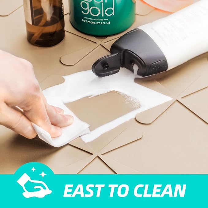 Waterproof Under Sink Mat Silicone 22"x19", Kitchen Cabinet Liner | BPA Free Home Organizer and Storage, Thick Raised Edge Cabinet Protector, Non-Slip Dog & Cat Mat, Dish Drying Mat - Image 6