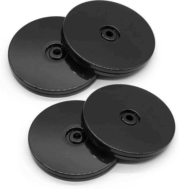 Piutouyar 4 Pcs Plastic Turntable Bearings Hardware, 4Inch/100mm, Black | Plastic Acrylic Black Turntable Organizer, For Kitchen Spice Rack Table Cake by Piutouyar