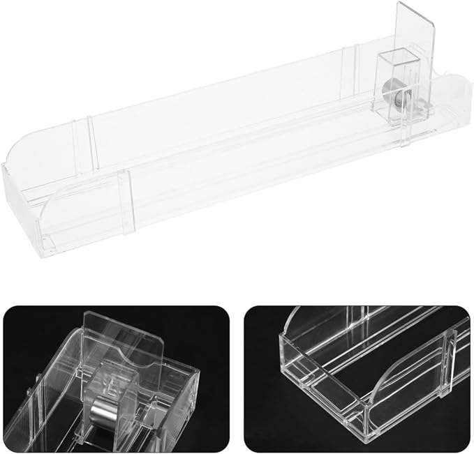 Zerodeko Convenience Store Beverage Pusher Tray Rack Retail Can Organizer for Refrigerator Self Pushing Soda Can Dispenser Dual Sided Design 4CM High Long - Image 6